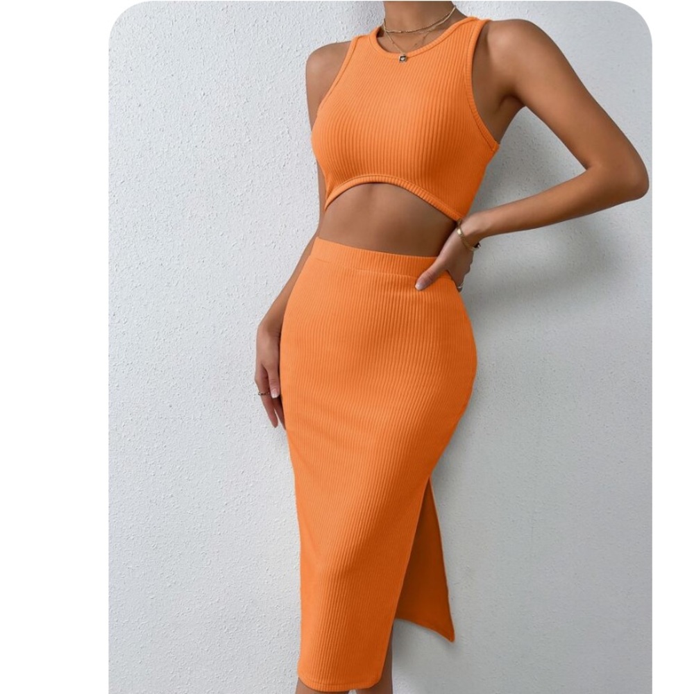 Shein orange two piece